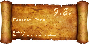 Feszner Erna névjegykártya